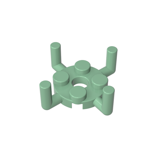 GDS-1050 - Plate Round 2 x 2 with Pin Hole and 4 Arms Up