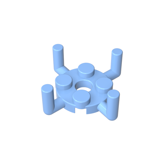 GDS-1050 - Plate Round 2 x 2 with Pin Hole and 4 Arms Up