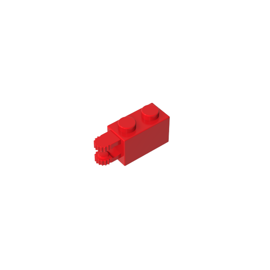 GDS-1094 - Hinge Brick 1 x 2 Locking with 2 Fingers Horizontal End, 9 Teeth