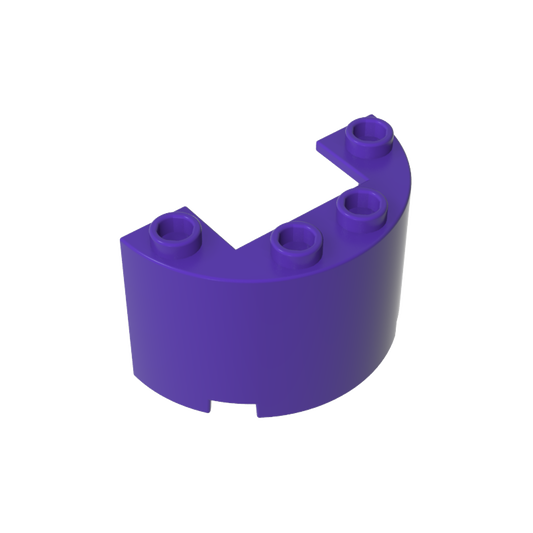 GDS-1127 - Cylinder Half 2 x 4 x 2 with 1 x 2 Cutout