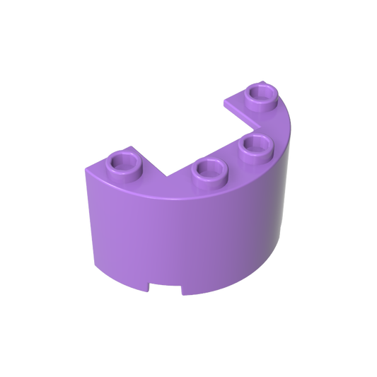 GDS-1127 - Cylinder Half 2 x 4 x 2 with 1 x 2 Cutout