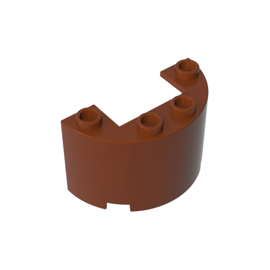 GDS-1127 - Cylinder Half 2 x 4 x 2 with 1 x 2 Cutout