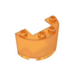 GDS-1127 - Cylinder Half 2 x 4 x 2 with 1 x 2 Cutout