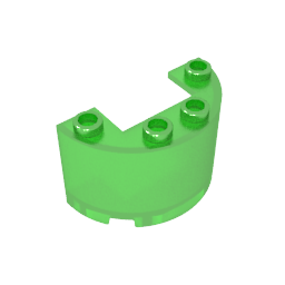 GDS-1127 - Cylinder Half 2 x 4 x 2 with 1 x 2 Cutout