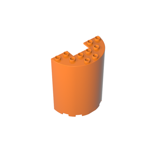 GDS-1137 - Cylinder Half 3 x 6 x 6 with 1 x 2 Cutout