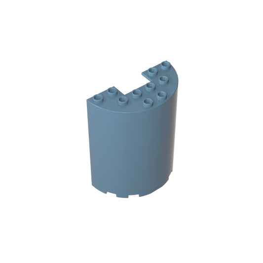 GDS-1137 - Cylinder Half 3 x 6 x 6 with 1 x 2 Cutout