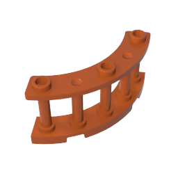 GDS-1166 - Fence Spindled 4 x 4 x 2 Quarter Round with 3 Studs