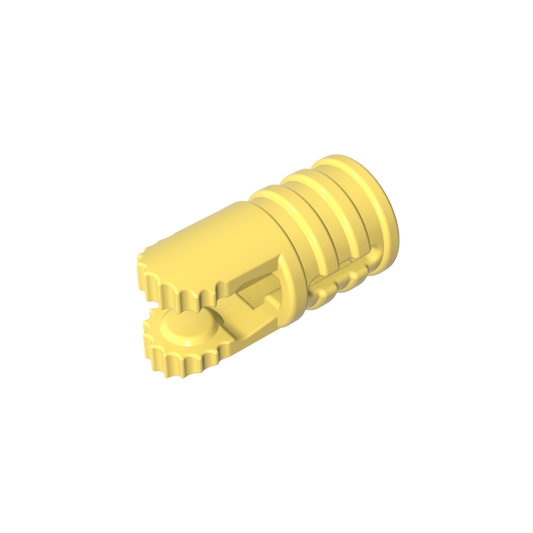 GDS-1219 - Hinge Cylinder 1 x 2 Locking with 2 Click Fingers and Axle Hole, 9 Teeth