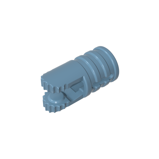 GDS-1219 - Hinge Cylinder 1 x 2 Locking with 2 Click Fingers and Axle Hole, 9 Teeth