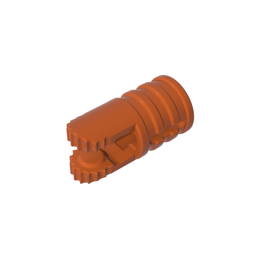 GDS-1219 - Hinge Cylinder 1 x 2 Locking with 2 Click Fingers and Axle Hole, 9 Teeth