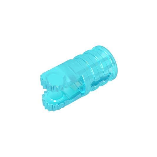 GDS-1219 - Hinge Cylinder 1 x 2 Locking with 2 Click Fingers and Axle Hole, 9 Teeth