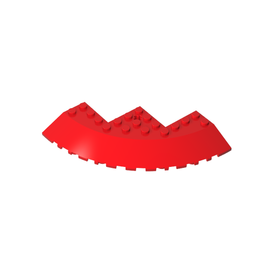 GDS-1223 - Brick Round Corner 10 x 10 with Slope 33 Degrees Edge, Axle Hole, Facet Cutout