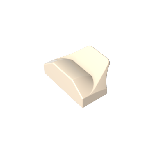 GDS-1507 - Wedge Curved 1 x 2 x 2/3 No Studs, Wing End