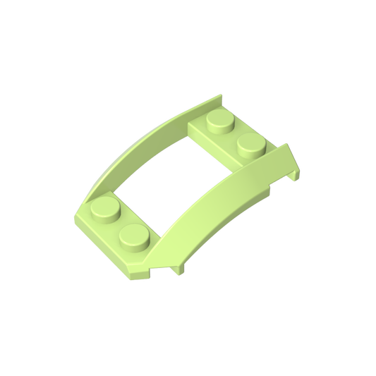 GDS-1508 - Wheel Arch, Wedge 4 x 3 Open with Cutout and Four Studs
