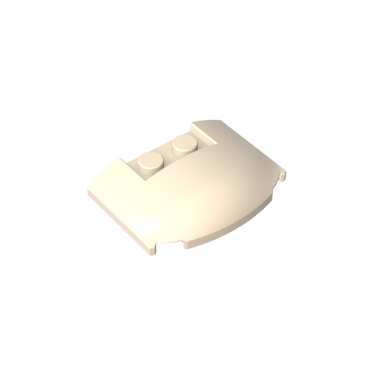 GDS-1577 - Slope Curved 3 x 4 x 2/3 Triple Curved with 2 Sunk Studs
