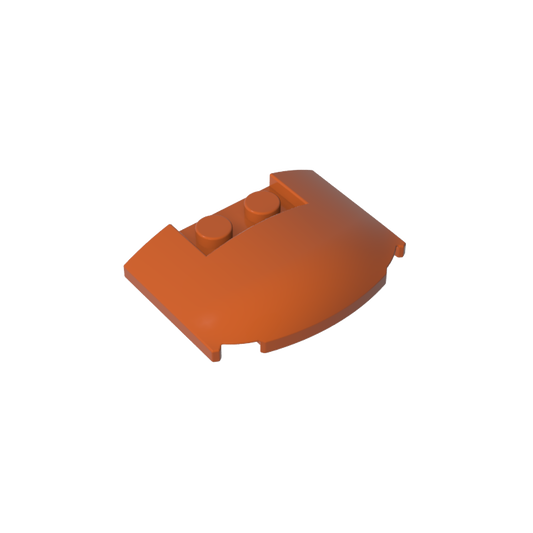 GDS-1577 - Slope Curved 3 x 4 x 2/3 Triple Curved with 2 Sunk Studs