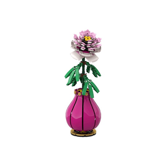 GOBRICKS MOC 153192 Peony Flower