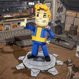 GOBRICKS MOC 179833 FALLOUT: Vault Boy posable desktop figurine with stand