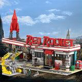 GOBRICKS MOC 180677 Red Rocket Modular Gas Station from Fallout