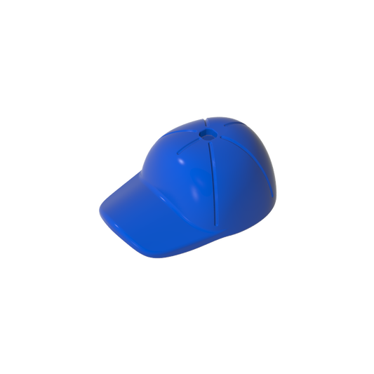 GDS-2029 - Minifig Cap Short Curved Bill with Seams and Hole on Top