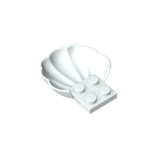 GDS-2092 - Animal Body Part, Clam / Scallop Half Shell with 4 Studs