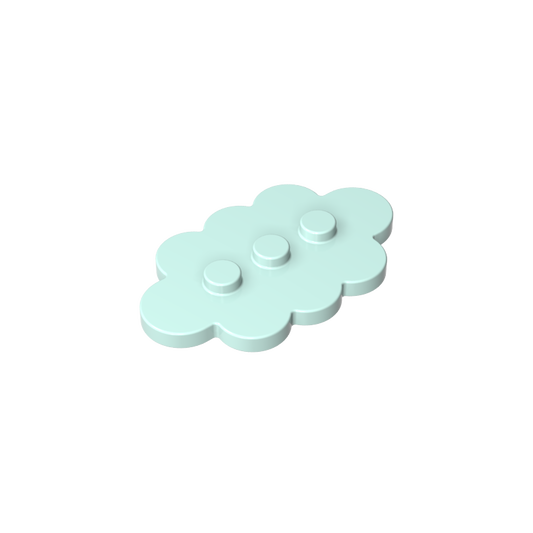 GDS-2138 - Plate Special 3 x 5 Cloud with 3 Center Studs