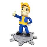GOBRICKS MOC 179833 FALLOUT: Vault Boy posable desktop figurine with stand