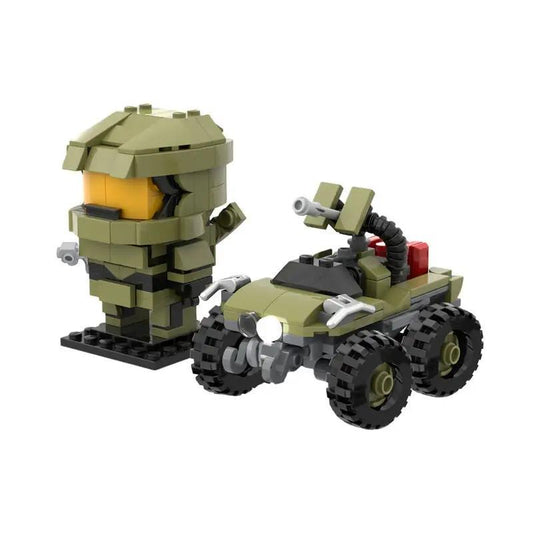 GOBRICKS MOC 168036 Master Chief + Warthog halo