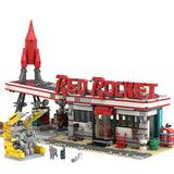 GOBRICKS MOC 180677 Red Rocket Modular Gas Station from Fallout
