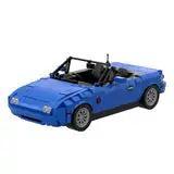 GOBRICKS MOC 27076 1989 Eunos Roadster / Mazda MX-5 / Mazda Miata - Blue