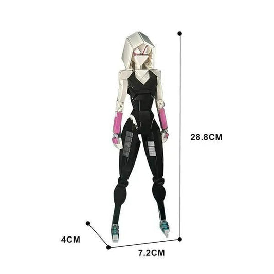 GOBRICKS MOC 157377 Spider Gwen from SPIDER MAN ACROSS THE SPIDER-VERSE