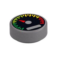 Open-box-brick - 6287877 - 98138pr0012 - Tile Round 1 x 1 with Gauge and Red Pointer Print