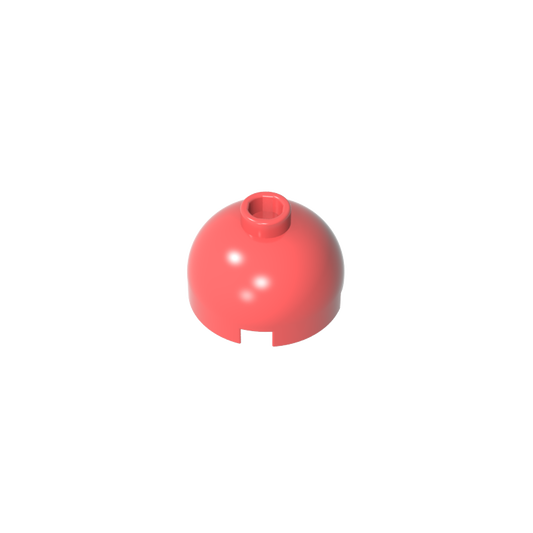 GDS-742 - Brick Round 2 x 2 Dome Top - Blocked Open Stud without Bottom Axle Holder