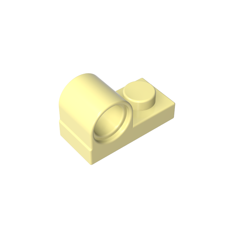 GDS-811 - Plate Special 1 x 2 with Pin Hole on Top