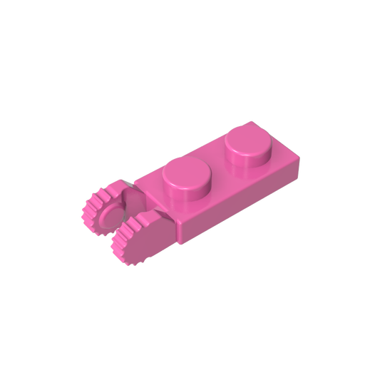 GDS-821 - Hinge Plate 1 x 2 Locking with 2 Fingers On End, with Groove