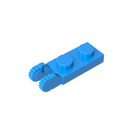 GDS-821 - Hinge Plate 1 x 2 Locking with 2 Fingers On End, with Groove