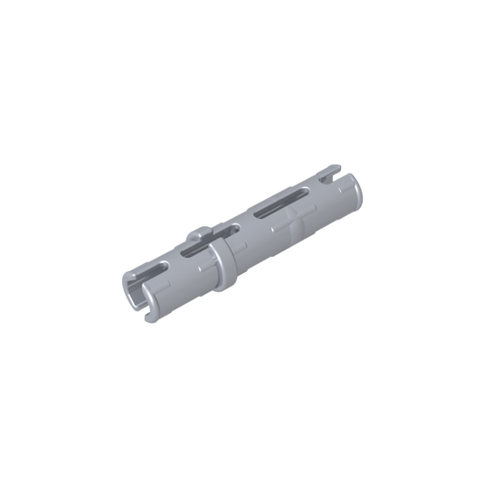 GDS-888 - Technic Pin Long with Friction Ridges Lengthwise, 2 Center Slots