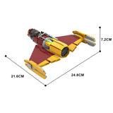 GOBRICKS MOC 158204 SW Ahsoka Shin Hati’s Starfighter MOC minifig scale