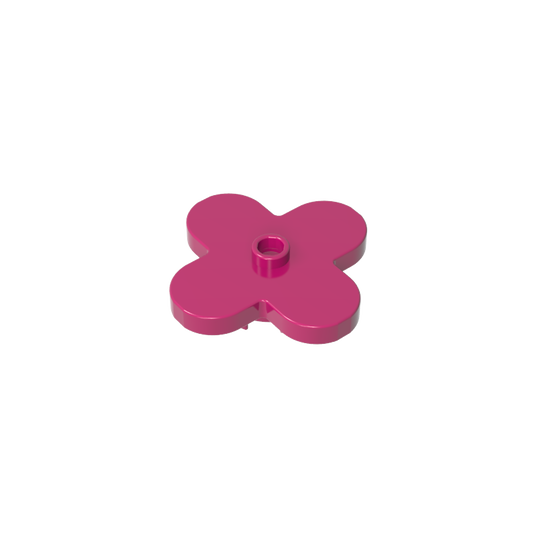 GDS-90324 - Plate, Flower 4 x 4 Rounded Petals with Center Stud