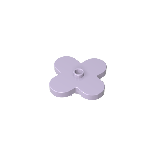 GDS-90324 - Plate, Flower 4 x 4 Rounded Petals with Center Stud
