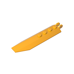 GDS-90422 - Hinge Plate 1 x 8 with Angled Side Extensions, Squared Plate Underside
