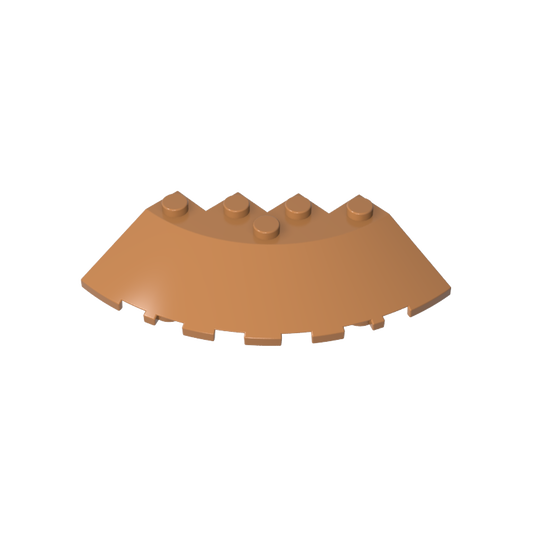 GDS-90469 - Brick Round Corner 6 x 6 with 33Degrees Slope and Facet Cutout
