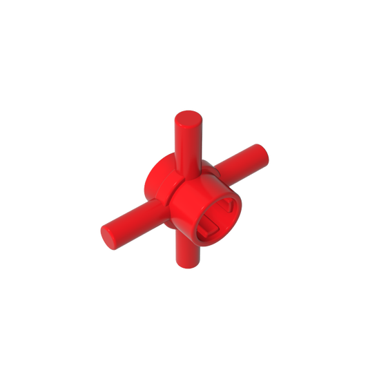 GDS-90506 - Technic Axle Connector Hub with 4 Bars at 90 Degrees