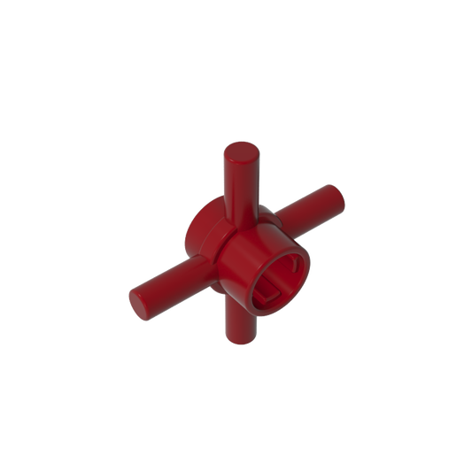 GDS-90506 - Technic Axle Connector Hub with 4 Bars at 90 Degrees