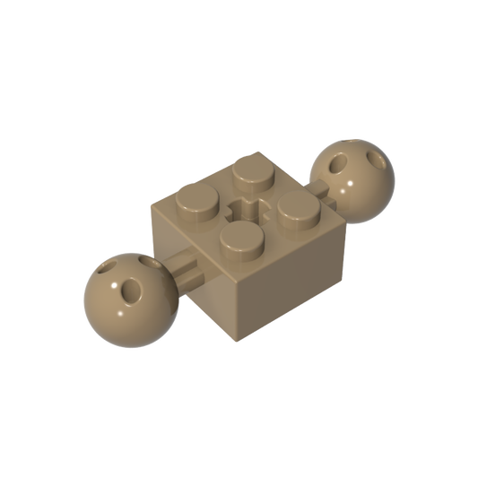GDS-977 - Technic Brick Special 2 x 2 with 10.2mm Balls with Holes and Axle Hole