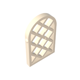 GDS-989 - Window 1 x 2 x 2 2/3 Pane Lattice Diamond with Rounded Top