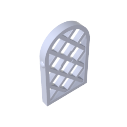 GDS-989 - Window 1 x 2 x 2 2/3 Pane Lattice Diamond with Rounded Top