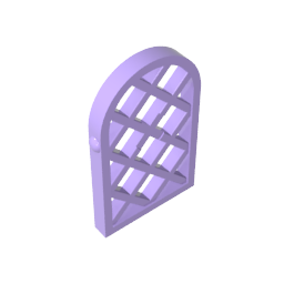 GDS-989 - Window 1 x 2 x 2 2/3 Pane Lattice Diamond with Rounded Top