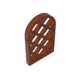 GDS-989 - Window 1 x 2 x 2 2/3 Pane Lattice Diamond with Rounded Top