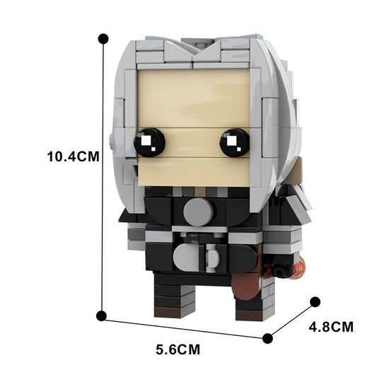 MOC-96298 Geralt of Rivia Brickheadz MOC - Netflix The Witcher